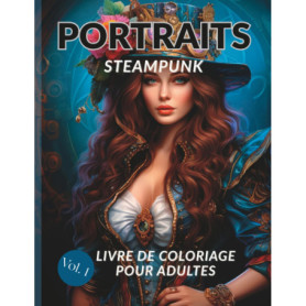Livre de coloriage Steampunk : 50 portraits élégants de femmes