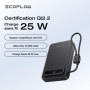Powerbank Magnétique EcoFlow 10000mAh 25W avec Câble USB-C Noir