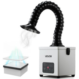 Extracteur de Fumée de Soudure VEVOR 43W avec Filtration 2 en 1 et Débit d'Air 180 m³/h
