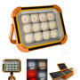 Projecteur LED Solaire Rechargeable 24000 mAh - Lampe de Chantier et Camping
