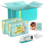 Coffret Cadeau Naissance Pampers - Couches Premium, Lingettes et Chaussettes Bébé