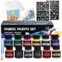 Kit de Peinture Textiles Bateya - 12 Couleurs Lavables pour Vêtements et Artisanat