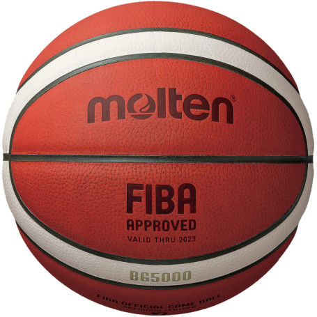 Ballon de Basketball Molten BG5000 en Cuir - Taille 7, Approuvé FIBA