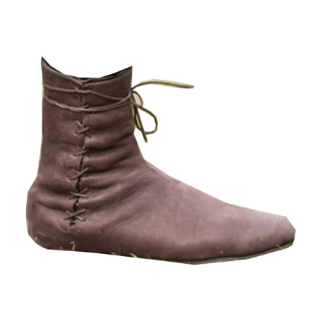 Bottes Vintage en Cuir PU pour Cosplay et Moto - Marron