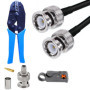 Kit de Sertissage Coaxial BNC avec 10 Connecteurs et Dénudeur