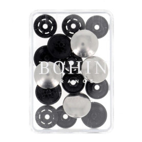 Boutons-Pression Métalliques Argentés - 4 Pièces pour Couture