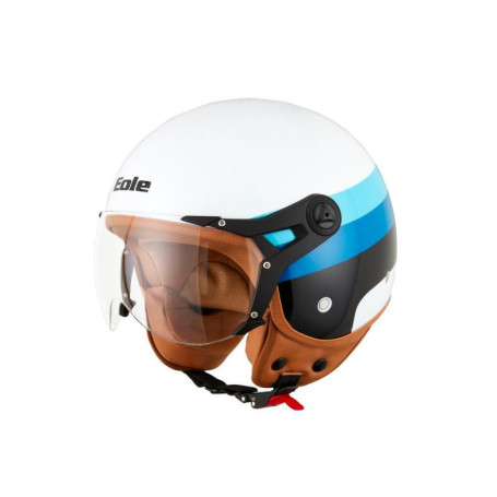 Casque Jet EOLE BOW Blanc & Bleu - Homologué ECE R 22.06 - Taille S