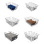 Lot de 6 paniers de rangement en fil métallique - Noir