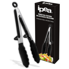 Pince de Cuisine IPEA en Acier Inoxydable avec Embouts en Silicone