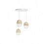 Suspension DKD Home Decor Blanc Marron Clair 220 V 50 W (38 x 38 x 75 cm) 128,99 €