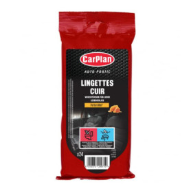 Lingettes Nettoyantes Cuir Parfumées Miel - Carplan (24 unités)
