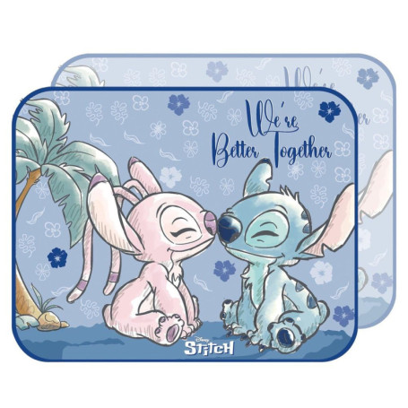 Rideaux Latéraux de Voiture Disney Stitch & Angel 44x35 cm - Pare-Soleil Enfant