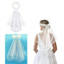 Ensemble de 2 Voiles de Mariée Blancs - Accessoires Élégants pour Mariage et Fêtes