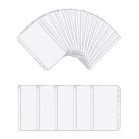 Dtaeye Pochette Plastique A6 avec Fermeture Éclair - Lot de 20 Poches Translucides