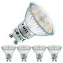 Lot de 4 Ampoules LED GU10 Blanc Chaud 3000K, Équivalent 75W