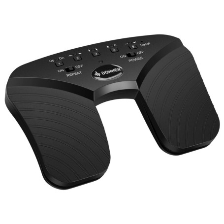 Pédale de Changement de Page Sans Fil Rechargeable pour Tablettes et Téléphones - Noir