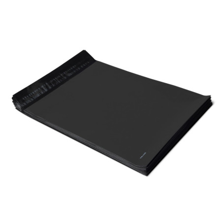 Lot de 100 enveloppes auto-adhésives en polyéthylène - 25,4 x 33 cm - Noir
