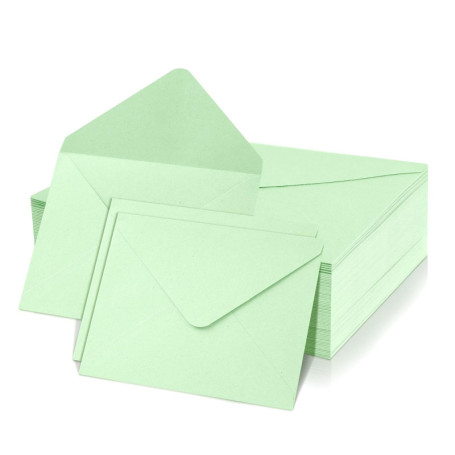 Enveloppes Romon Mini Élégantes en Papier Kraft - 50 Pièces pour Invitations et Vœux