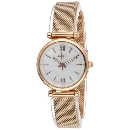 Montre Femme Fossil Carlie ES4433 en Acier Inoxydable et Cadran Nacré