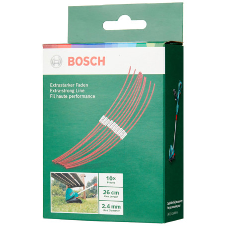 Fil de coupe-bordure Bosch Combitrim Extra Long 26 cm - Pack de 10
