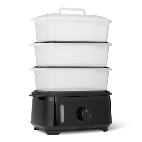 Cuiseur à Vapeur Électrique Amazon Basics 9L - 3 Étages, Sans BPA