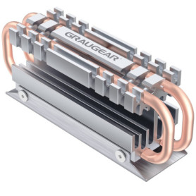 Dissipateur thermique GRAUGEAR pour SSD M.2 2280 NVMe et SATA - Aluminium et Cuivre