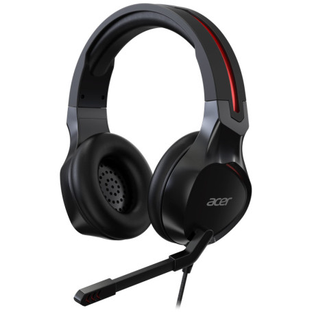 Casque Gaming Acer Nitro avec Microphone Flexible et Câble Jack 3.5 mm