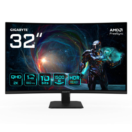 GIGABYTE GS32QCA Moniteur Gaming Incurvé 31,5" QHD 180Hz