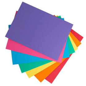 Lot de 25 cartes colorées A3 en papier arc-en-ciel 160 g/m²