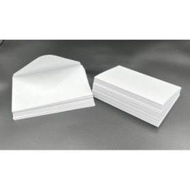 Lot de 50 cartes pré-pliées A5 avec enveloppes C5 - Blanc