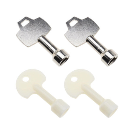 Set de 4 Clés Triangulaires pour Poubelles Métalliques 70L