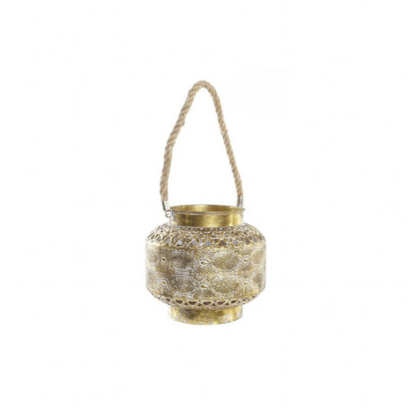 Lanterne DKD Home Decor Finition vieillie Verre Doré Métal (26,5 x 26,5 x 22 cm) 65,99 €