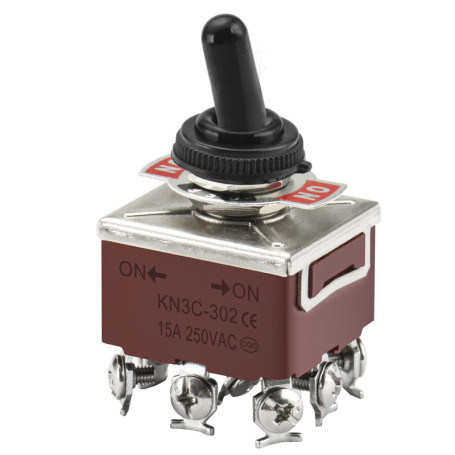 Interrupteur à bascule en métal Heschen HS-302 étanche 15A 250VAC