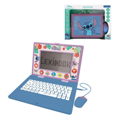 Ordinateur Portable Éducatif Bilingue Disney Stitch pour Enfants