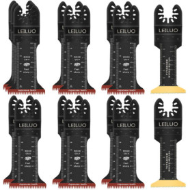 Lames Outil Oscillant LEILUO - 15 Pièces Extra Longues pour Bois et Métal