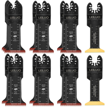 Lames Outil Oscillant LEILUO - 15 Pièces Extra Longues pour Bois et Métal