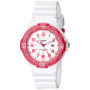 Montre Casio Femme Analogique Quartz avec Bracelet en Résine Blanc