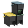 Lot de 3 Poubelles de Tri Empilables SONGMICS - 20L avec Couvercles à Pression