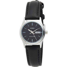 Montre Casio Femme Cuir Noir avec Affichage Analogique