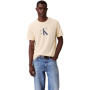 T-Shirt Calvin Klein Manches Courtes en Coton Jaune Sunlight pour Homme - Taille XL