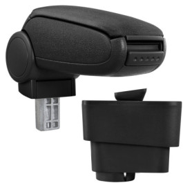 Accoudoir Central Rembourré pour Alfa Romeo MiTo - Noir avec Compartiment