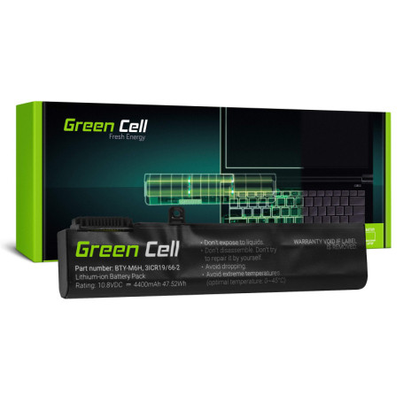 Batterie Green Cell BTY-M6H pour ordinateurs MSI GE et GL
