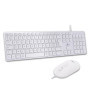 Pack Clavier et Souris Filaire Bluestork pour Mac - Design Blanc