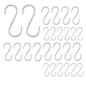 Lot de 26 Crochets en S Métalliques PARENCE - 3 Tailles Pratiques