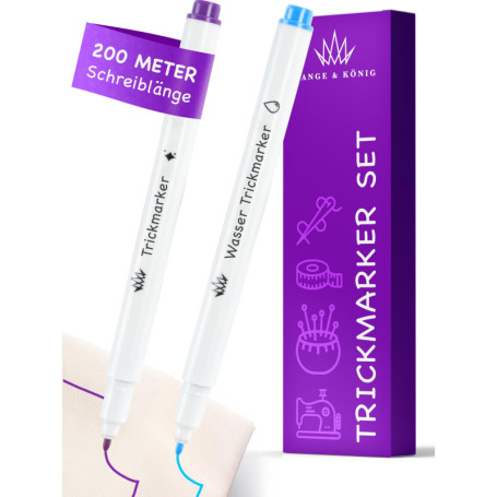 Lange & König Lot de Marqueurs Solubles et Auto-Extinguibles - Accessoires de Couture