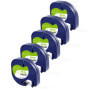 Lot de 5 Rubans Blancs pour Étiqueteuse Dymo LetraTag - Étiquettes Plastiques Rechargeables