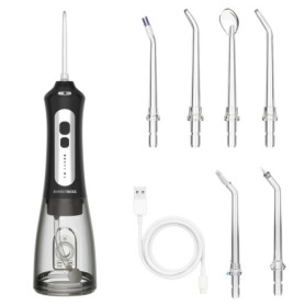 Hydropulseur Dentaire Sans Fil BarberBoss - Rechargeable avec 5 Modes et Écran LED