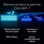Système Mesh WiFi 7 NETGEAR Orbi RBE873 - Pack de 3, Couverture 600 m², 21 Gbps