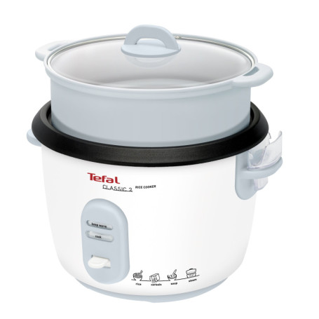 Cuiseur à Riz Tefal RK1011 - 1,8L, 700W, Blanc avec Couvercle en Verre