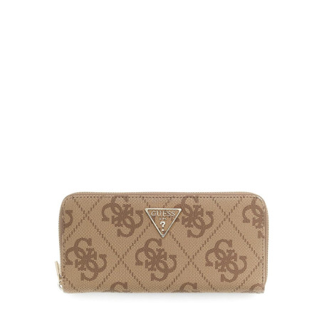 Porte-Monnaie GUESS Laurel II Zip Around Latte Logo/Brown